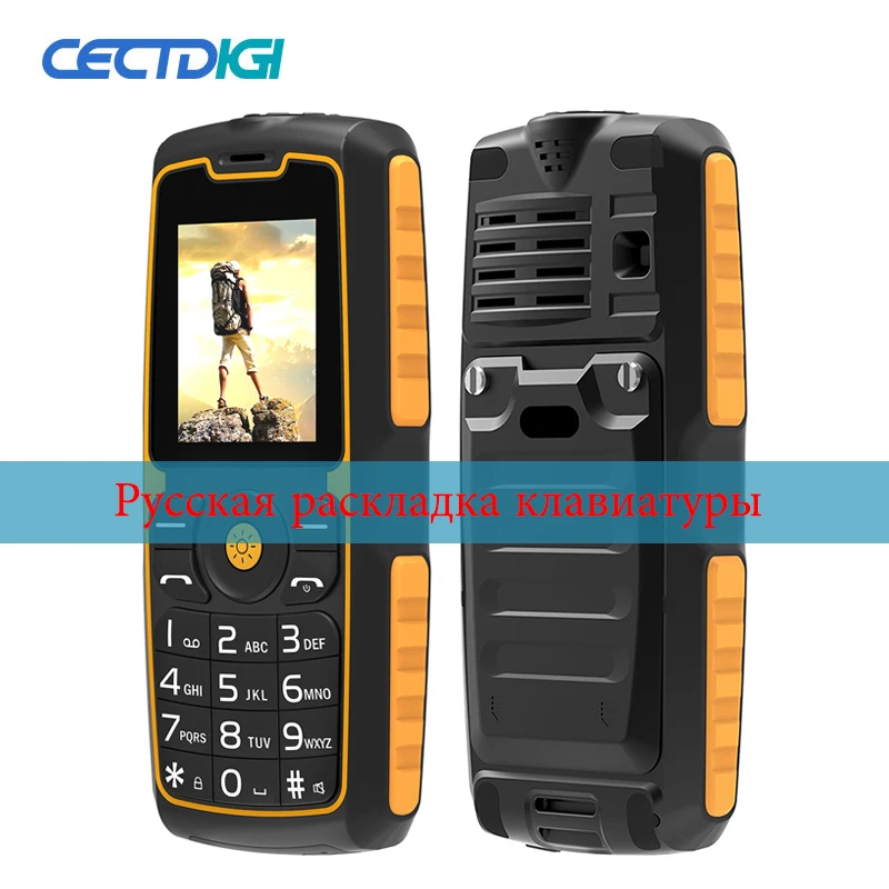 

Original X5000 Russian keyboard IP67 Waterproof shockproof phone 1300mAh battery Dual SIM mobile phone FM flashligh phones