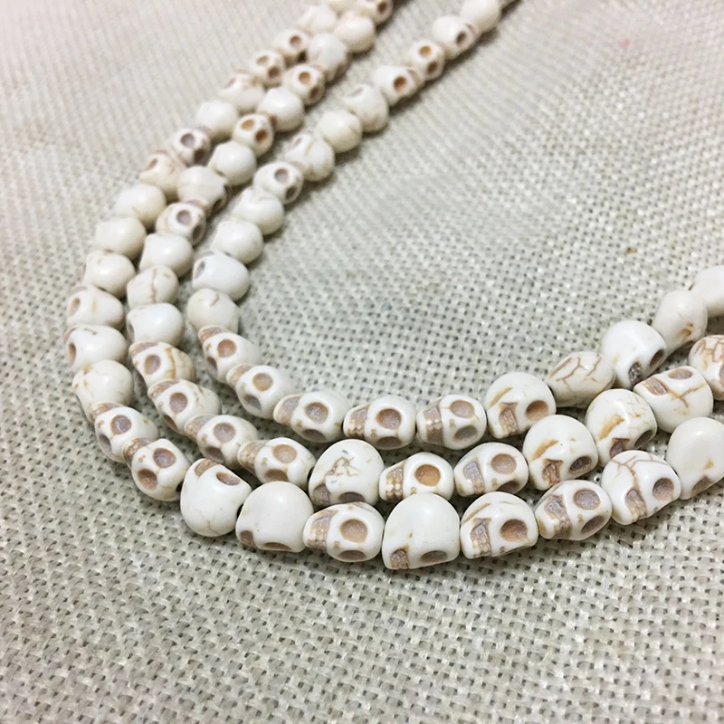 Драгоценное украшение из природного камня подвески в виде черепа Howlite мужские