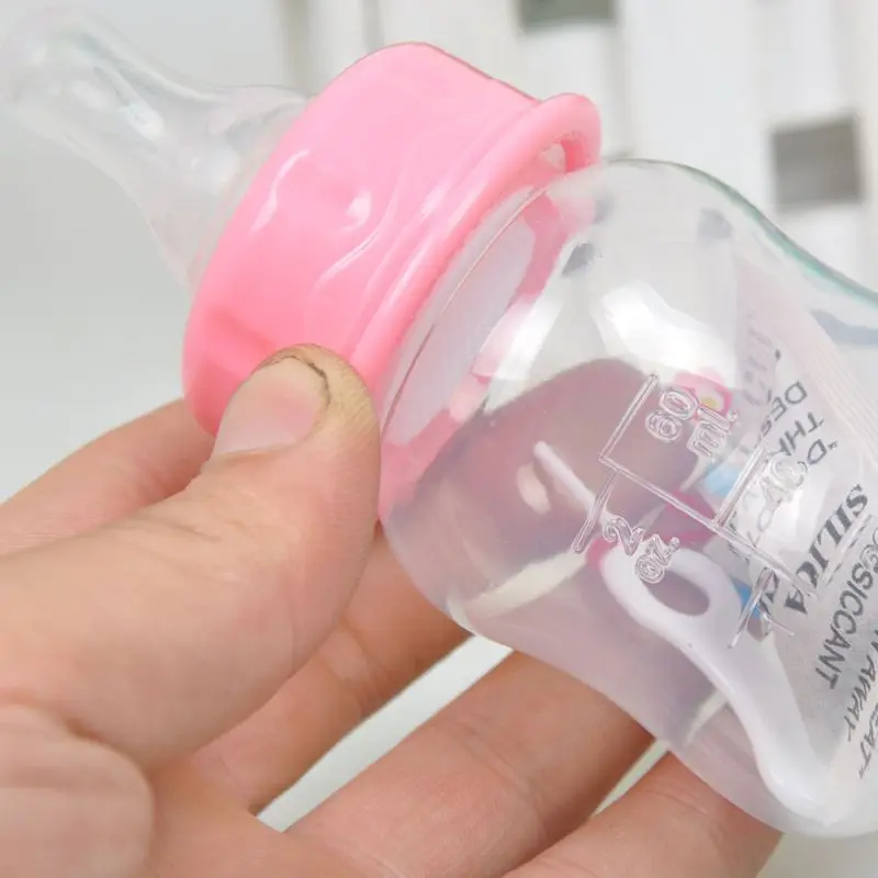 2018 60 мл детские мини бутылочку для кормления BPA бесплатно безопасный для новорожденных уход кормления подачи фруктовый сок бутылки из-под