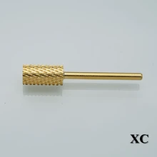 Супер хорошо! Карбида Золотой Покрытие Ногтей Бурильные долото Ротари Burr для электрических Маникюр машины педикюр Напильники маникюрный салон Инструменты