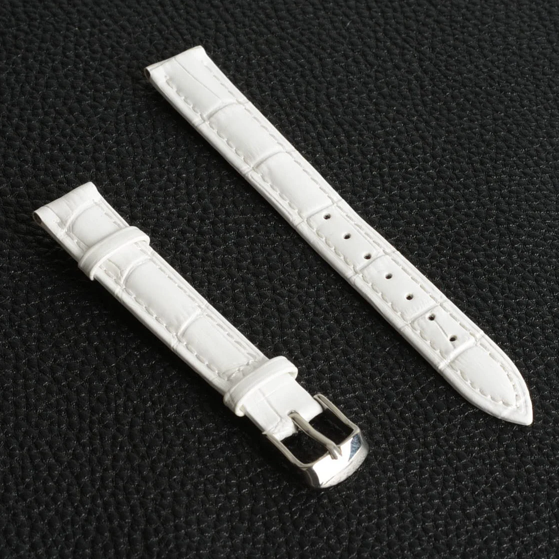 Hot Sale New 22mm Genuine Leather Replacement Watch Band Strap Watchband White Model 1 SB0553in