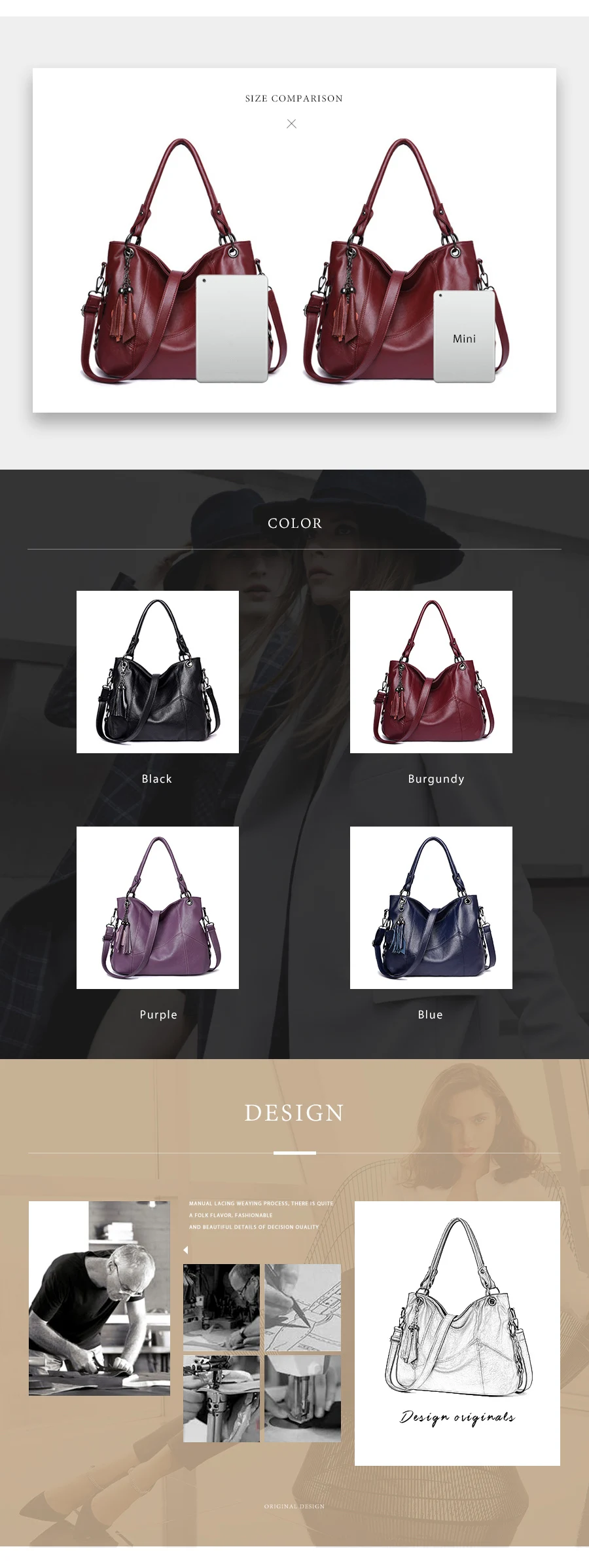 Bolsas de Couro das mulheres Mulheres Mensageiro