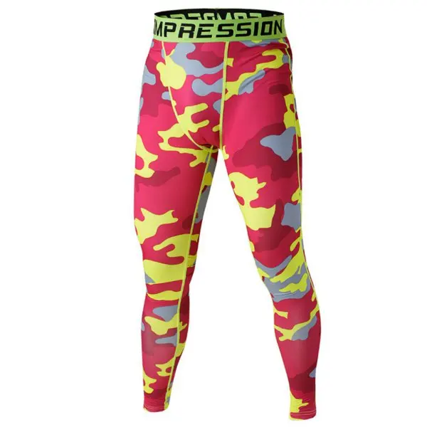 Новое поступление мужские многоцветные компрессионный базовый слой беговые камуфляжные штаны занятие по фитнесу брюки для тренировок - Цвет: RY