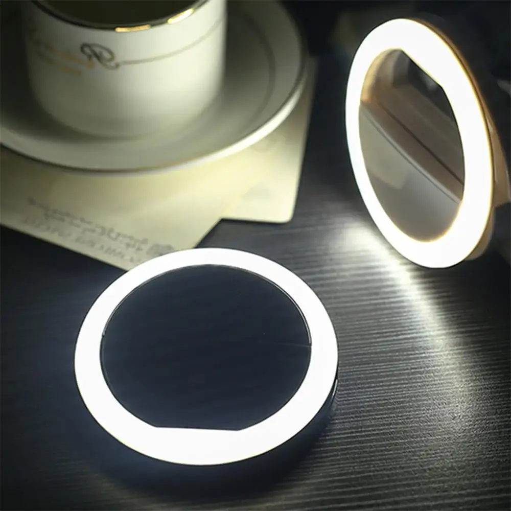 36 светодиодный кольцевой светильник для селфи для iPhone для Xiaomi для samsung huawei Портативный чехол для вспышки камеры телефона - Цвет: Black