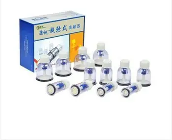 

12 Pcs Rotary Cupping Set Nipple Enlargement NO-Pump Power Suction Enlarger Kit free shipping
