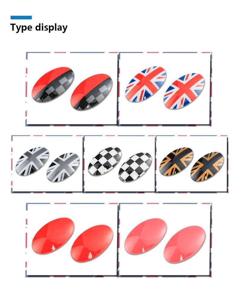 2pcs 3D Car Gearshift Lever Knob Covers Stickers Decals Decoration for Mini Cooper F54 F55 F56 Accessories Car Styling (2)