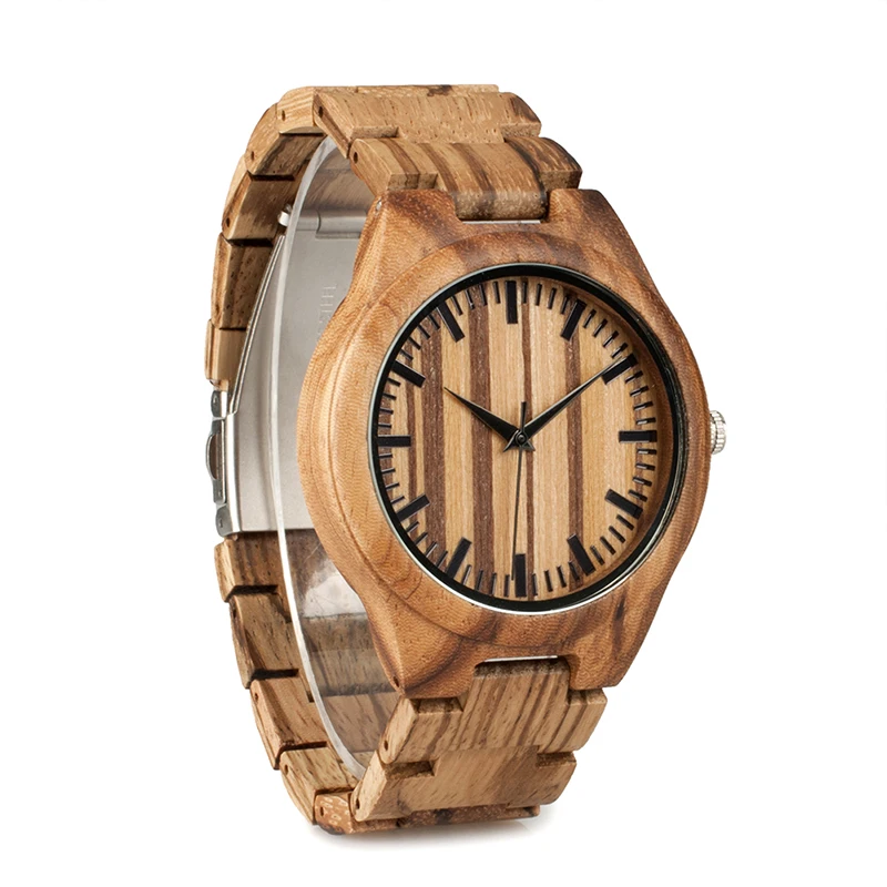 BOBO BIRD Natural Zebra Wooden Watches Japan Movement Quartz Mens Wristwatches relogio masculino for Men best Gifts C-G22