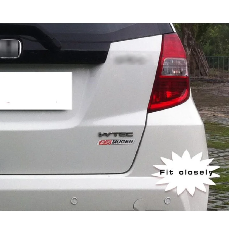 2PCS Car Trunk Spoiler Mugen 3D Emblem Badge Sticker Decal For Honda Civic 4/"