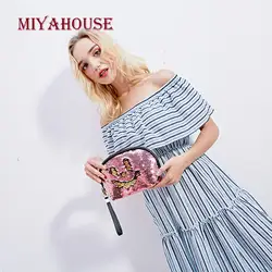 Miyahouse красочный лазер дизайн составляют мешок женский Письмо Блесток чехол для хранения для Для женщин мода косметическая сумка из пайеток