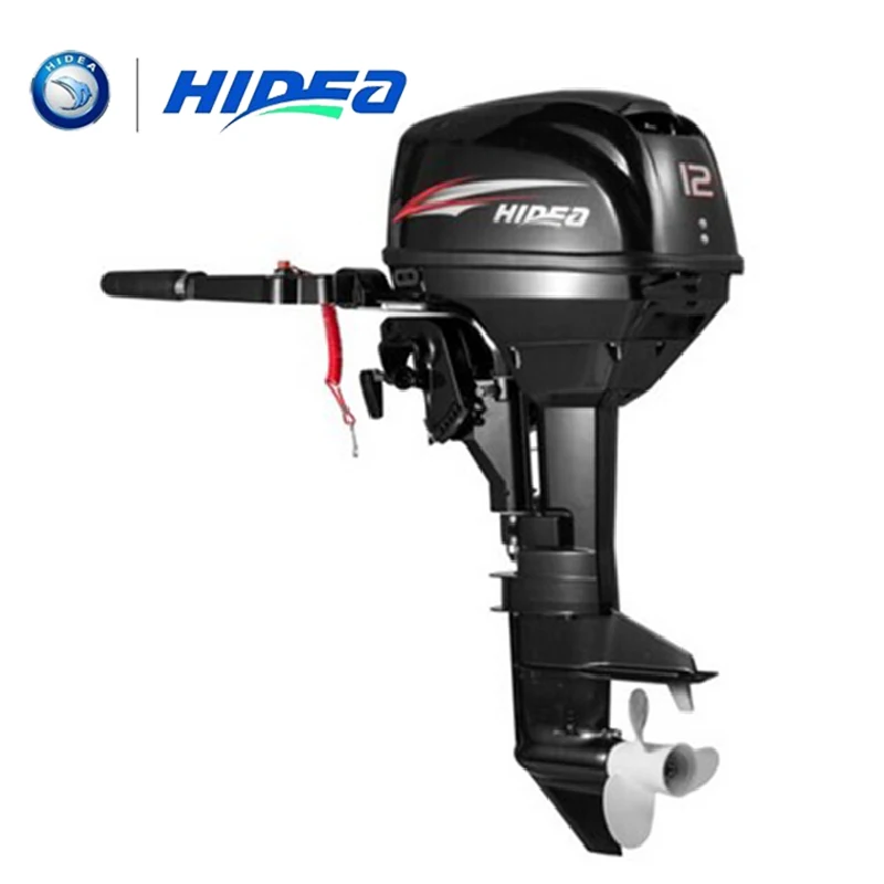 HIDEA с водяным охлаждением, 2-тактный 12 HP лодочный мотор для лодок, длинный вал HIDEA с водяным охлаждением, 2-тактный 12 HP лодочный мотор для лодок, длинный вал