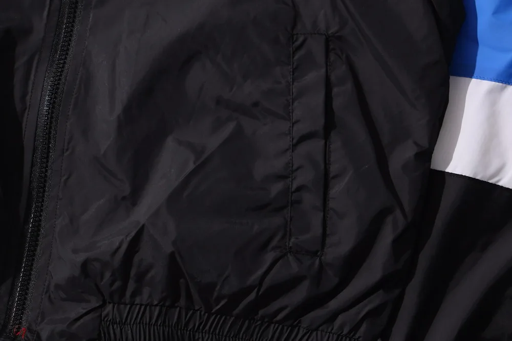 Винтажная цветная спортивная куртка, Мужская ветровка на молнии, мужская куртка в стиле хип-хоп, Лоскутная Верхняя одежда с рукавами, куртки