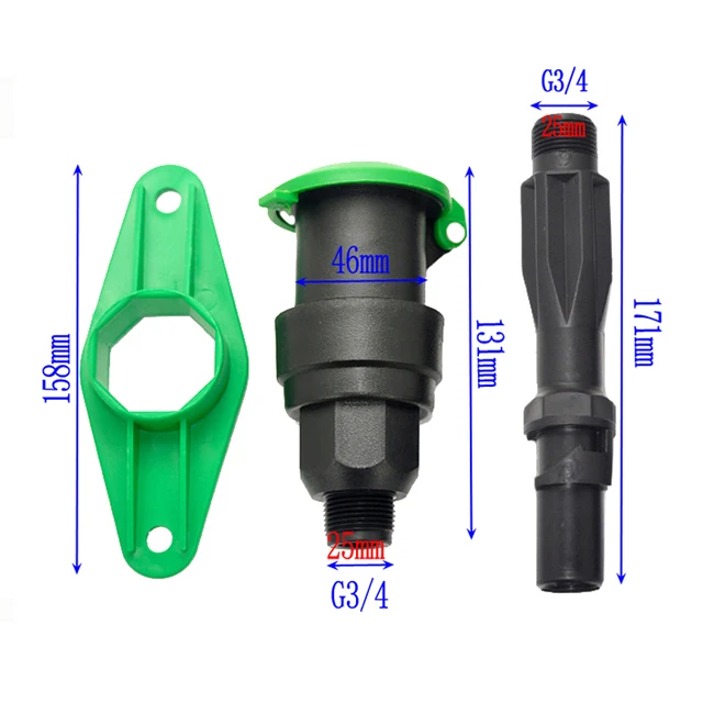 3/4 Férfi Szál Gyors Vízgyűjtő Szelep Tereprendezés Fűlakos Öntöző Autó Mosás Automatikus Vízbeviteli 1 Készlet - Image 2