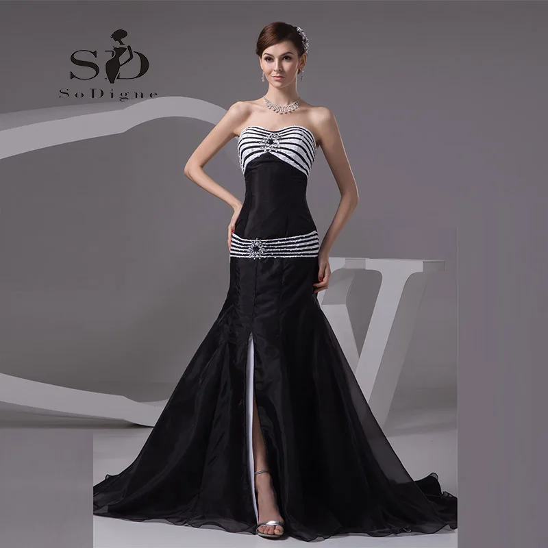 

Evening Dress 2016 SoDigne Mermaid Sweetheart Off The Shoulder Long Prom Party Dress Elegant Lange Abendkleider Black