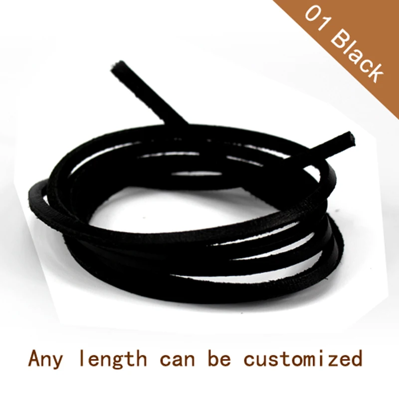 JUP 1 Pair 10 colors Genuine Cowhide Square Shoelaces Boat Doug Shoes Shoelaces Retro Leather Boots Shoestring Length 60CM-200CM