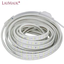 Светодиодный ленточный светильник 120 светодиодный s/m двухрядный 220 в 240 В Светодиодная лента 5050 теплый белый/фиолетовый светодиодный ленточный светильник 1 м 5 м 10 м 15 м 20 м 50 м 100 м