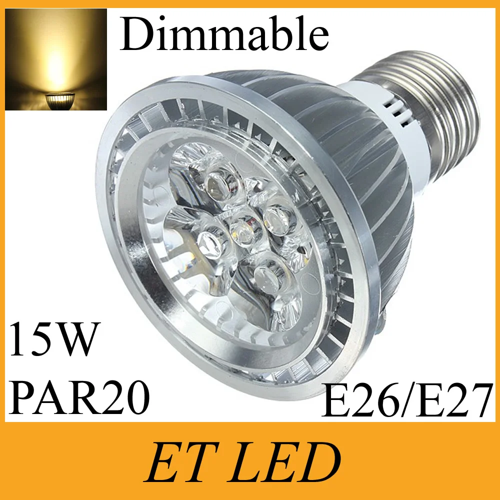 2017 диммируемая светодиодная лампа par20 85-265V 3x5w 15w E26 E27 Led освещение точечная 60/120