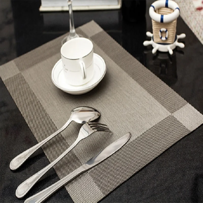 European Style 4PC Knitted Caffee Mat Dining Tablecloth Mat Table Mat
