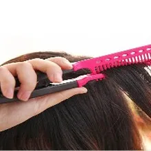 Модный складной V расческа выпрямитель для волос Парикмахерская выпрямляющая щетка Топ Красота Maquiagem Выпрямитель V расческа