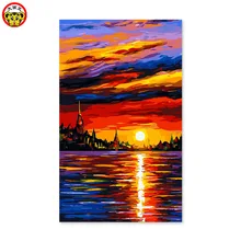 Цифровая картина, Автопортрет, окрашенный цвет, наполнение ручной работы, подарочное украшение, все идет гладко. Парусный спорт