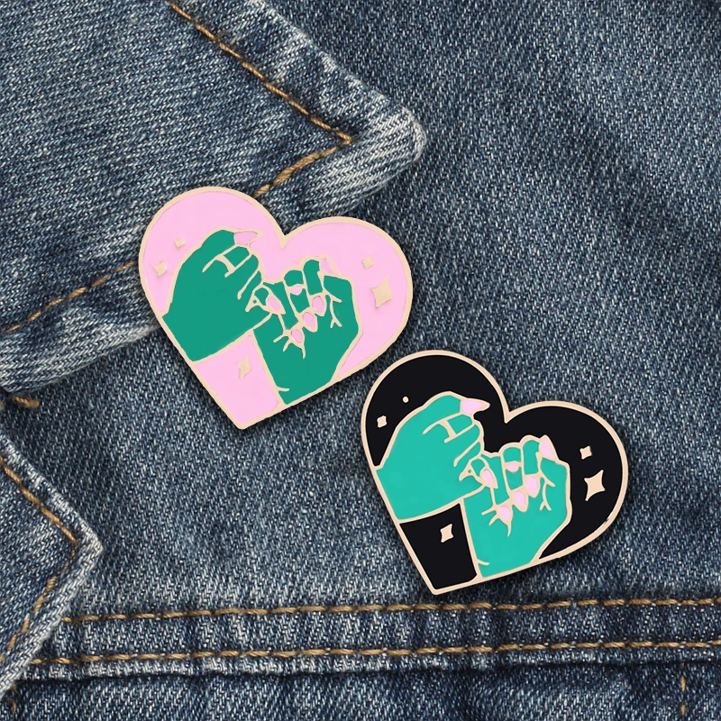 2 стильные броши в форме сердца для женщин и рюкзаков аксессуары шляп значки
