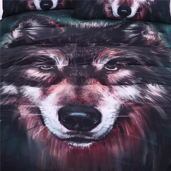 Illucity head wolf children duvet/doona cover set king queen double full twin size bed linen set 1