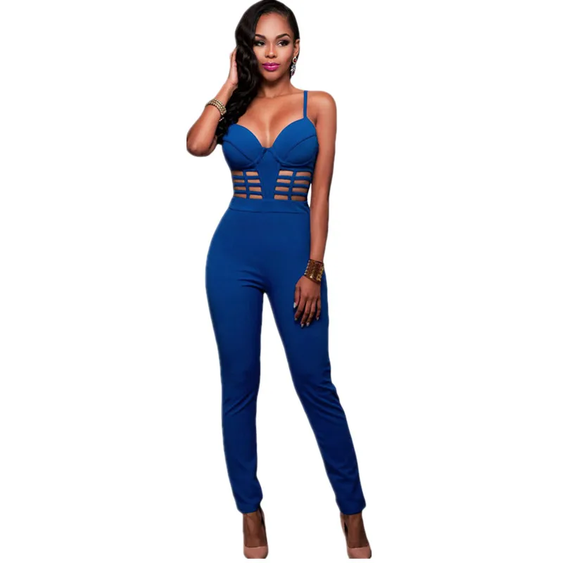 Cfanny 2016 Rompers Womens Jumpsuit Sexy Sleeveless Bustier Padded