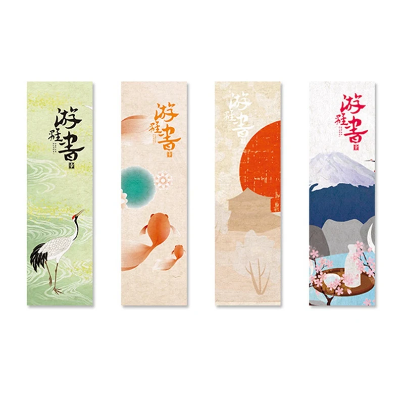 

30pcs/box Cartoon Cute Kawaii Paper Bookmark Vintage Japanese Style Book Marks For Kids