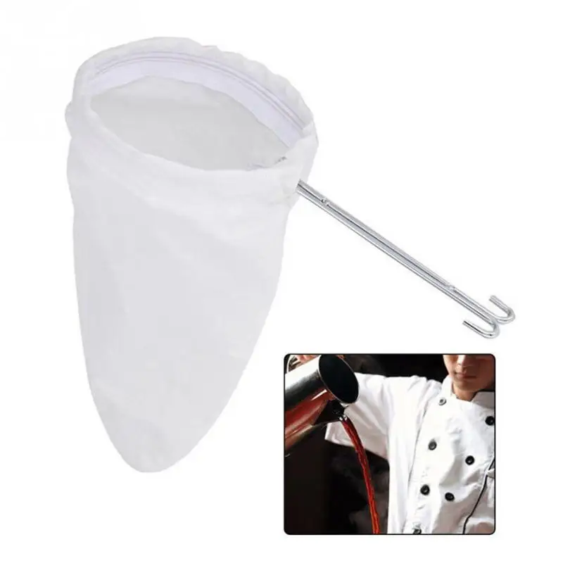 

Reusable Coffee Filter Bag with Stainless Steel Handle Cotton Cloth Coffee and Tea Tools
