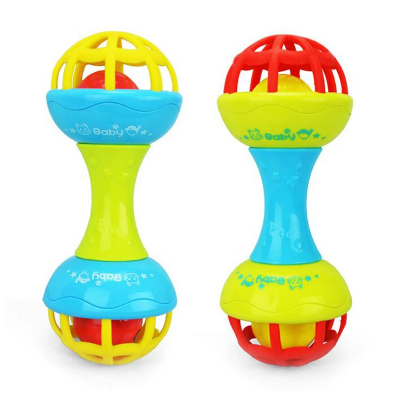 1PCS Baby Toy Musical Shaking Rattles Hand Bells Stick Infant Soft