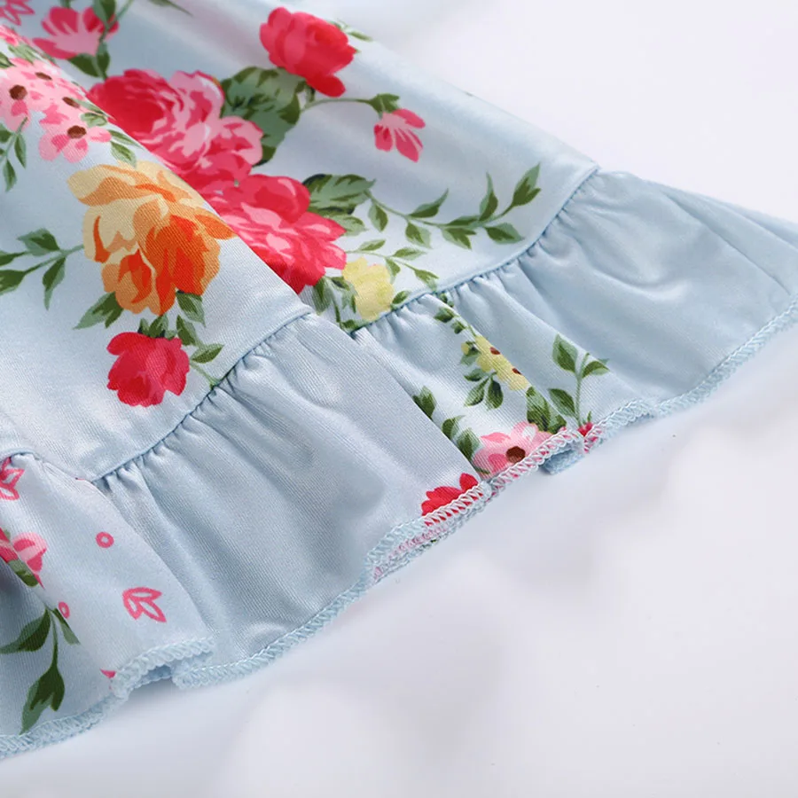 Dream Vine Newborn Toddler Baby Girl Clothes Petal Sleeve Ruffles Dress Tops+Foral Long Pant Legging 2PCS Outfit Children Set (7)