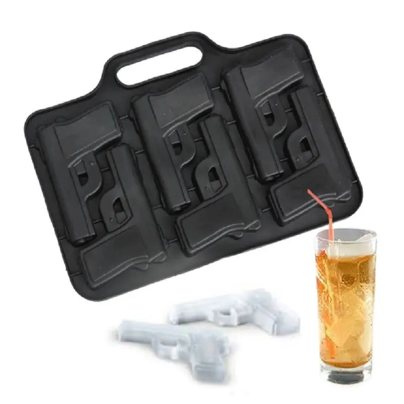 DIY Ice Cube Mold Gun Bullet Shape Ice Cube Tray Fruit Ice Cream Maker