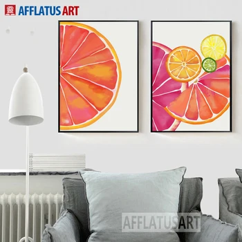 

Cute Fruit Lemon Orange Wall Art Canvas Painting Nordic Posters And Prints Wall Pictures For Living Room Kids Room Home Decor