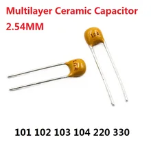 Condensador monolítico multicapa, 50 unidades, 101, 102, 103, 104, 105, 220, 50V, 100PF, 1NF, 10NF, 330 UF, 22/33P, 100nf, momo /NF, 22PF, 33PF, 0,1mm