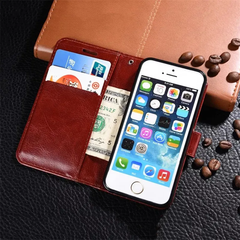NFH чехол-кошелек для iPhone 5 5S чехлы из искусственной кожи iPhone5 SE деловая Роскошная