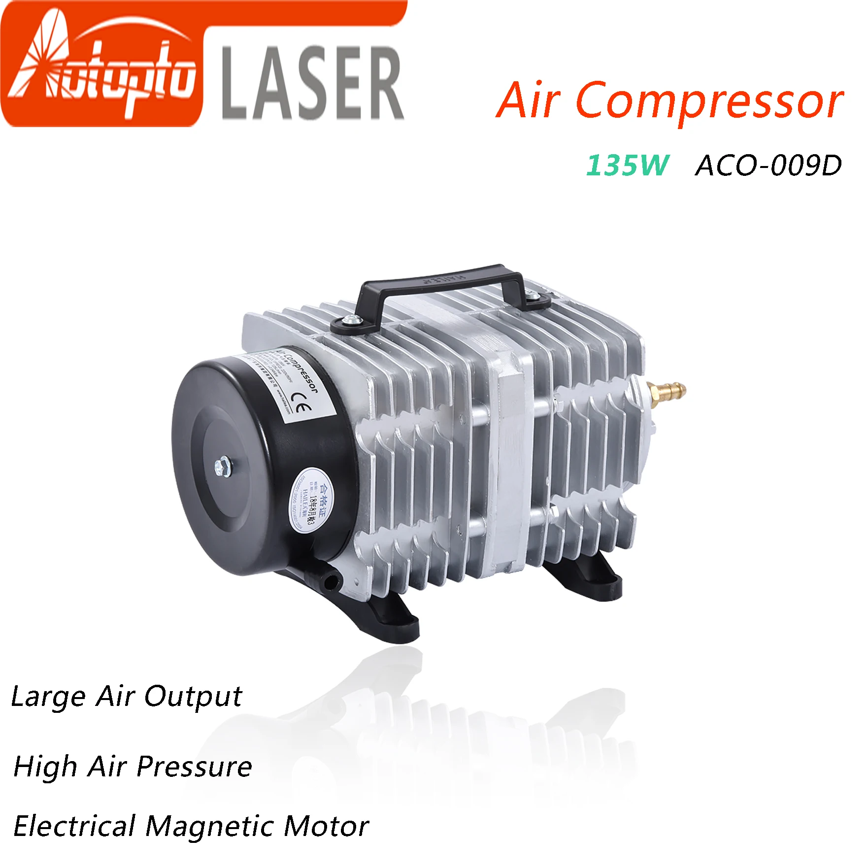 135W Air Compressor Electrical Magnetic Air Pump for CO2 Laser Engraving Cutting Machine ACO-009D
