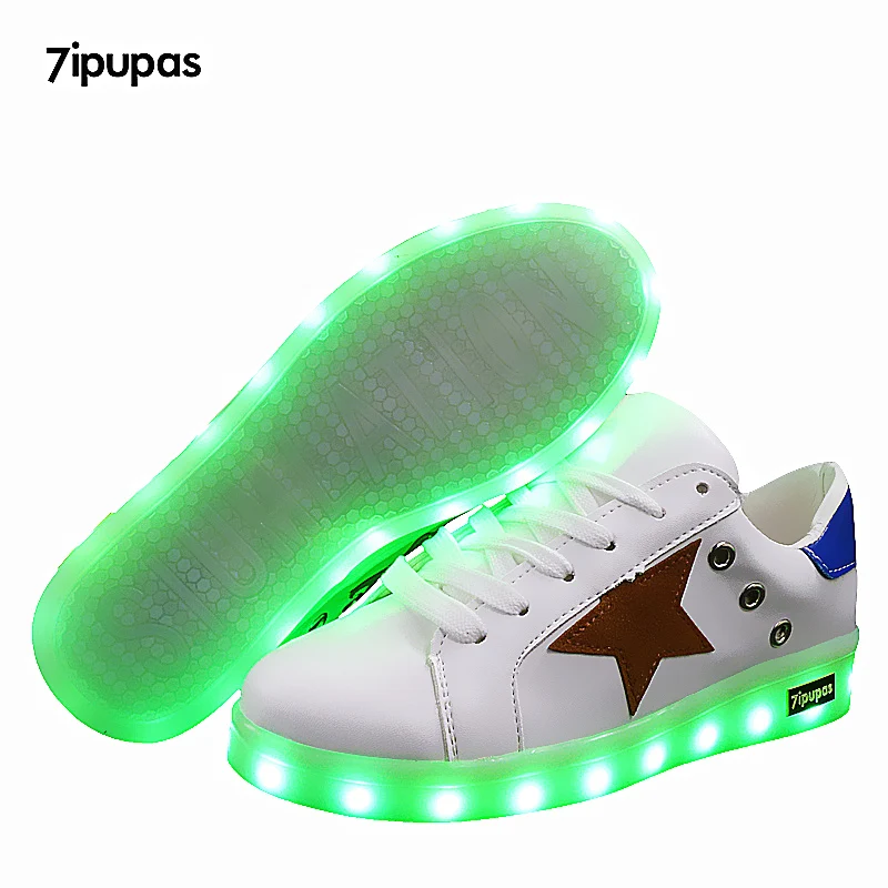 7ipupas USB с подсветкой красовки светящиеся кроссовки туфли детские подошвой