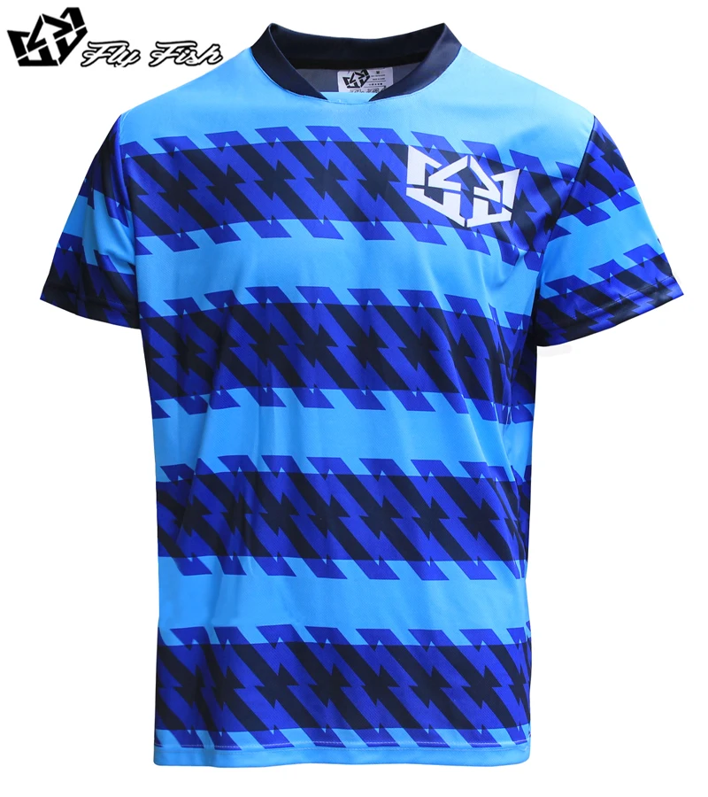 

2018 FLY FISH Racing Mens Skyline Registration Jersey Cyan Mountain Bike Mountain Bike moto Jersey DH BMX motocross jersey