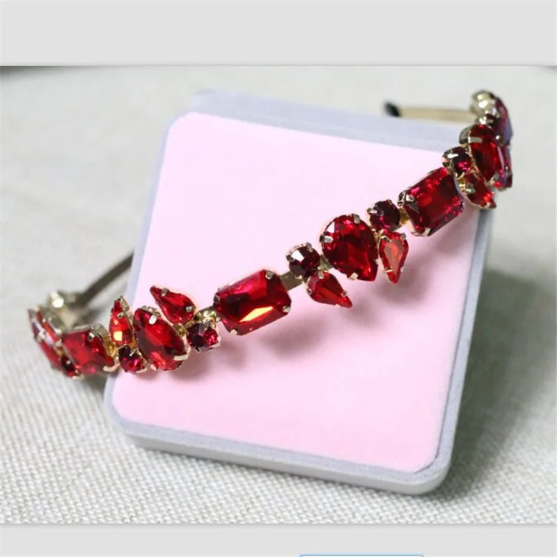 

Fashion Tiara Crystal Crown Water Drop Gem Luxury Headband Hair band Wedding Hair Accessories Hair Ornaments For Women Jewelry