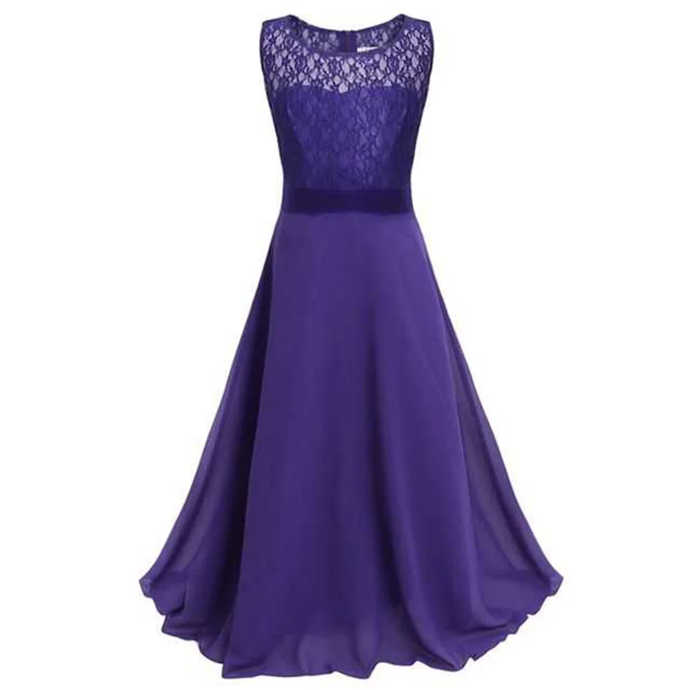 Kids Girls Flower Lace Dress Purple Kids Girls Dresses Beautiful