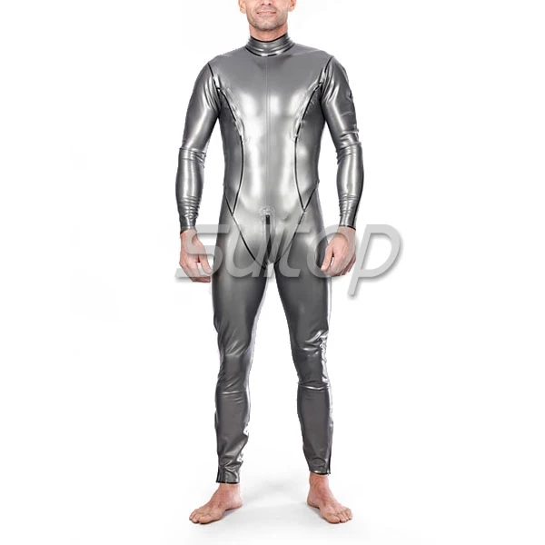 mens latex rubber catsuit with bodyline male teddies sheathy SUITOPin Teddies & Bodysuits from