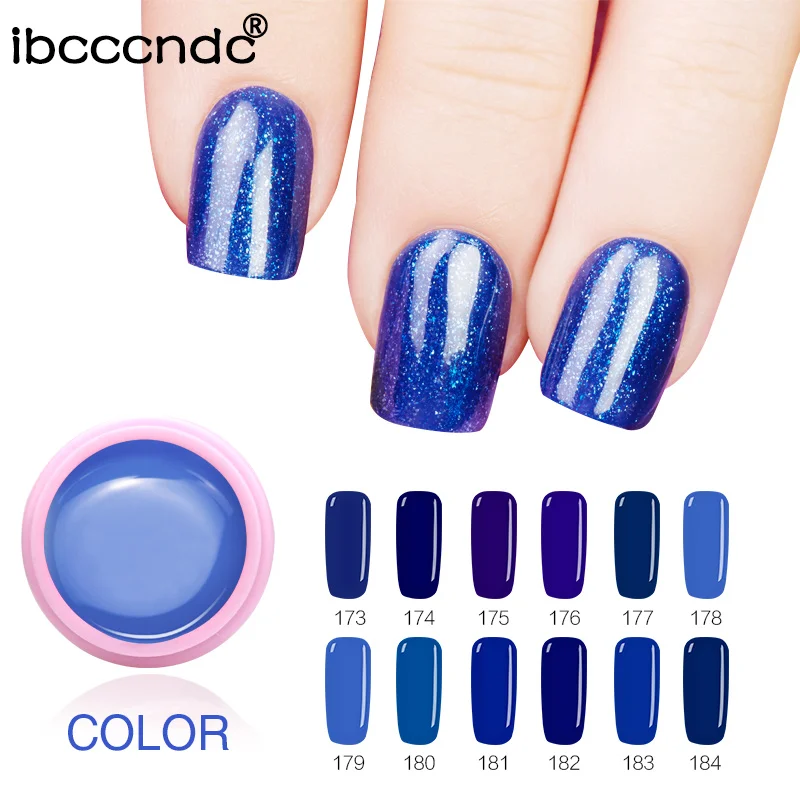 

Fashion 199 Pure Colors Nail Gel Polish Soak Off 6ml UV Colorful Painting Gel for Nail Art Design Gel Varnish Dark Blue Series