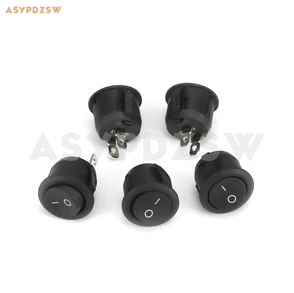 5PCS KCD1-20mm Round button switch 125-250V/6-10A Power amplifier rocker | Электроника