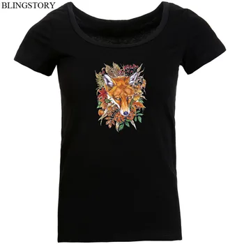 

BLINGSTORY Summer Tops for Women Casual Animal Print T-shirt Plus Size 5xl Short Sleeve O-neck Cotton Basic Tee Shirt