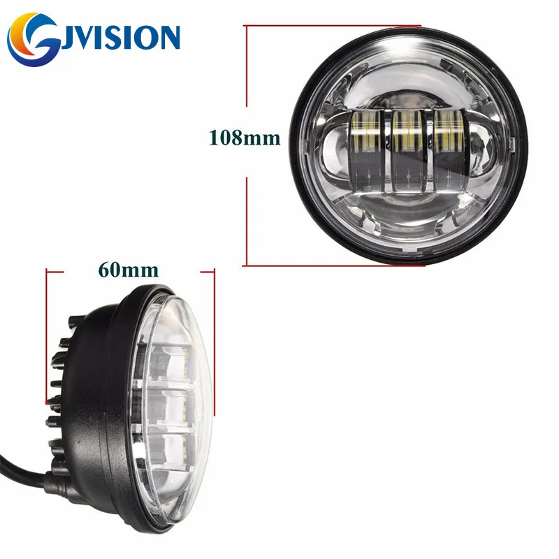 2 шт. 4.5 дюймов круглый вспомогательный вперед огни 60 Вт мотоцикл светодиодное освещение светодиодный фонарь прохождения лампа для Harley davidson