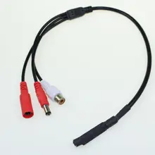 Чувствительный аудио микрофон Шнур питания для подключения к источнику постоянного тока Кабель для Монитор системы безопасности CCTV DVR камера 10 шт