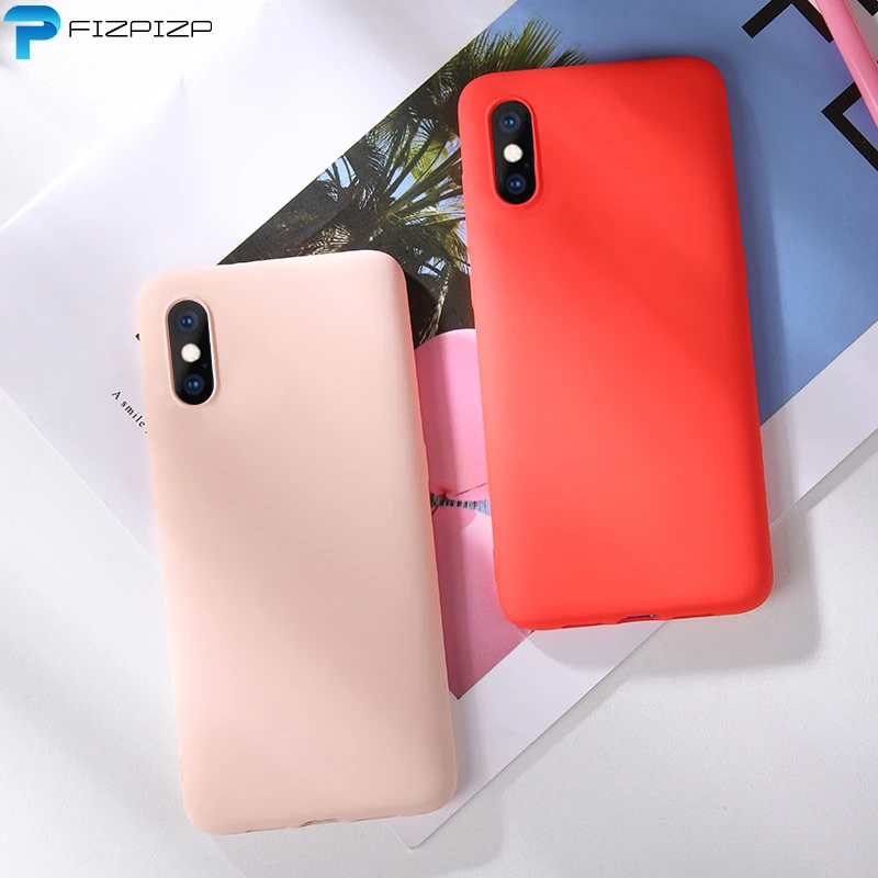 

Silicone Case For XiaoMi RedMi Note 7 Pro 7 6 6A RedMi GO S2 Note7 Pro Cases Rubber Gel Phone Back Solid Candy Color Cover Coque