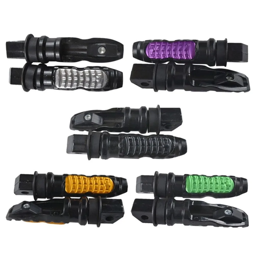 8mm Hole Universal Motorcycle Passenger Rear Foot Pegs Pedal Nonslip Footrest For Kawasaki Ninja ZX10R BMW Suzuki | Автомобили и