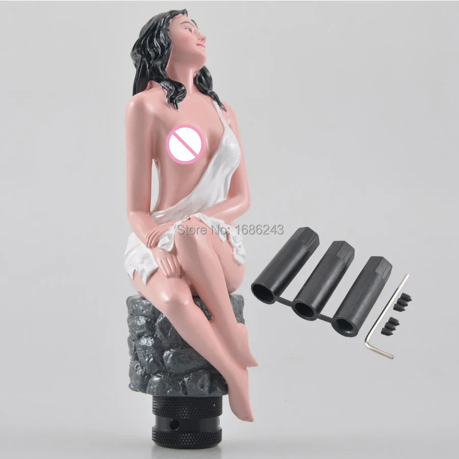 Белая юбка Сексуальная Дамская Автомобильная ручная рукоятка для рычага переключения передач на заказ Универсальная