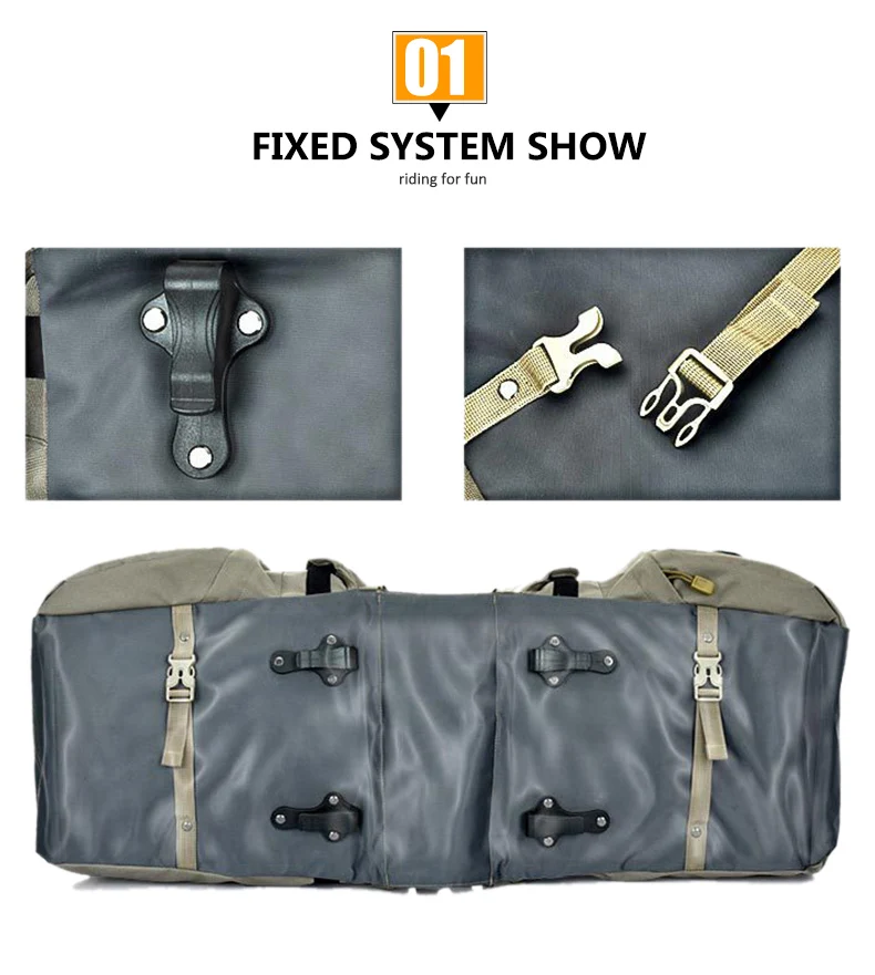 Sale Bicycle Bag Mountain Road Saddle Cycling Bags MTB Rear Double Side Rack Tail Seat Pannier Pack Bike Accessories Rain Cover XA37D 4