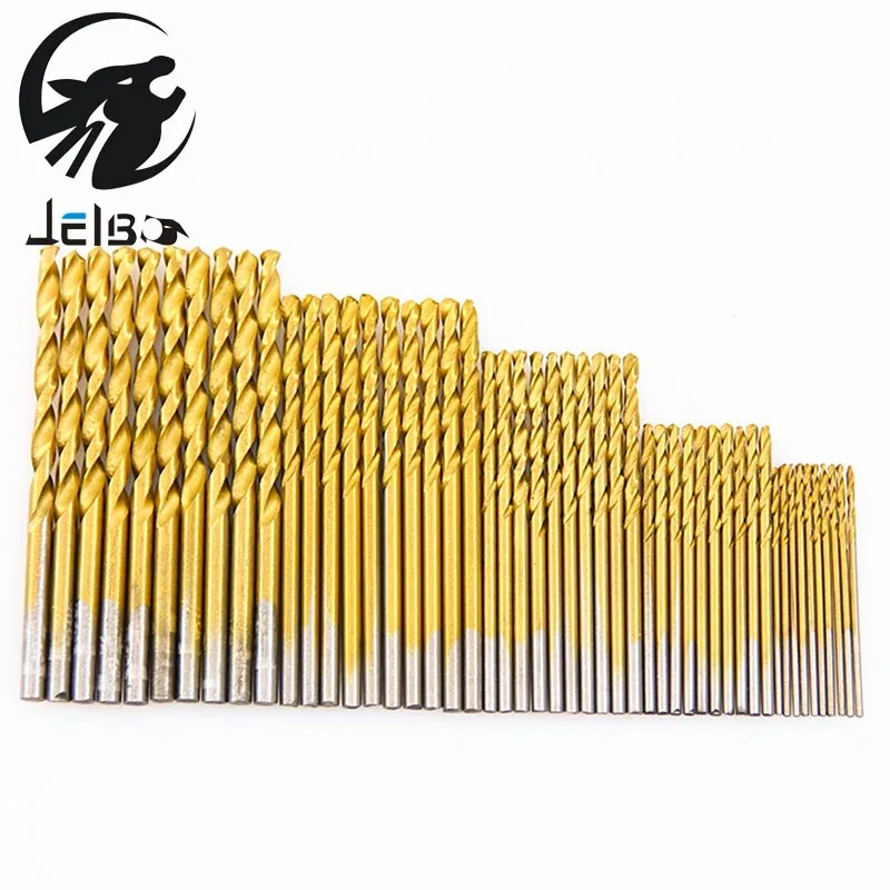 

Jelbo 50pcs Drill Bit Twist Dremel Drill Tool Accessories Power Tools Twist Drill Bit Mini Bit Set High Speed Steel Speed Out